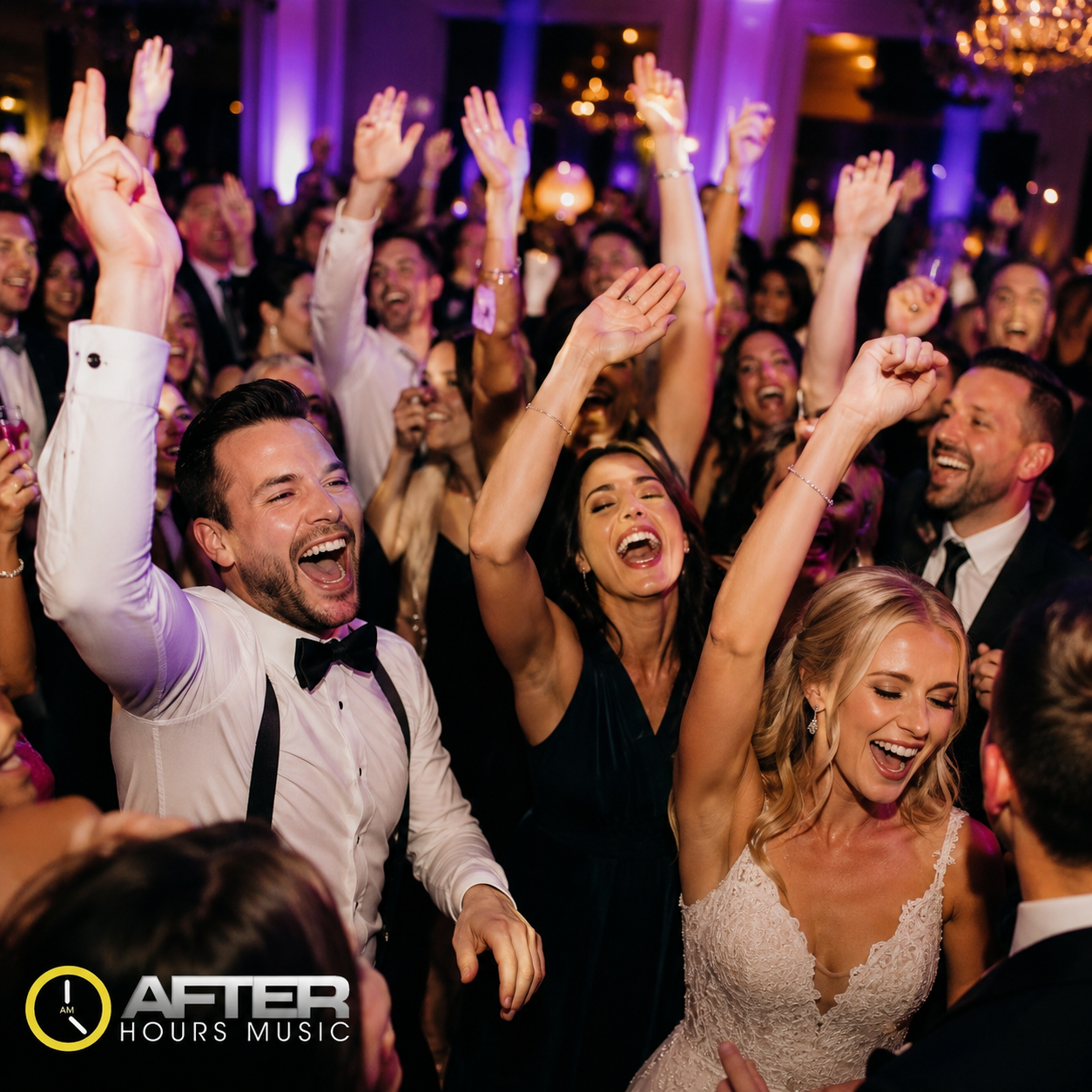 Wedding guests celebrating on the dance floor with After Hours Music — DJ Joe Nardi event photo 3
