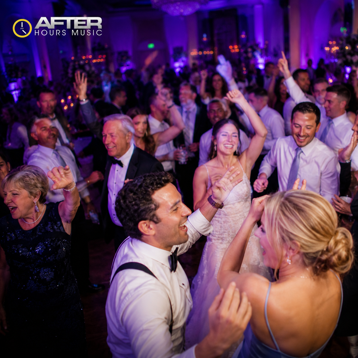 Wedding guests celebrating on the dance floor with After Hours Music — DJ Joe Nardi event photo 6