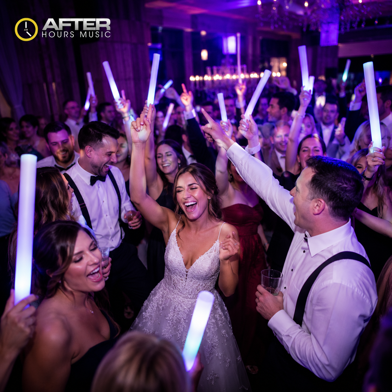 Wedding guests celebrating on the dance floor with After Hours Music — DJ Joe Nardi event photo 8